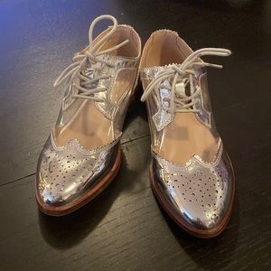 Silver/Clear Loafers.